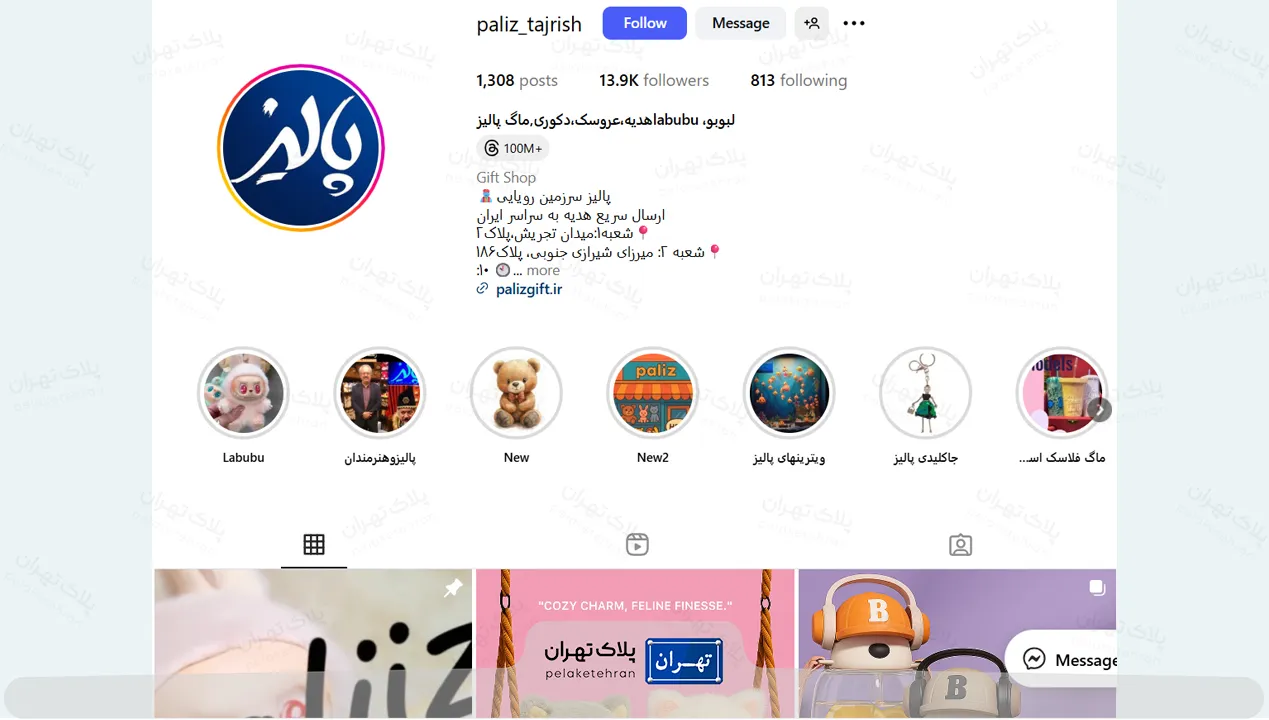 اینستاگرام اسباب بازی فروشی پالیز