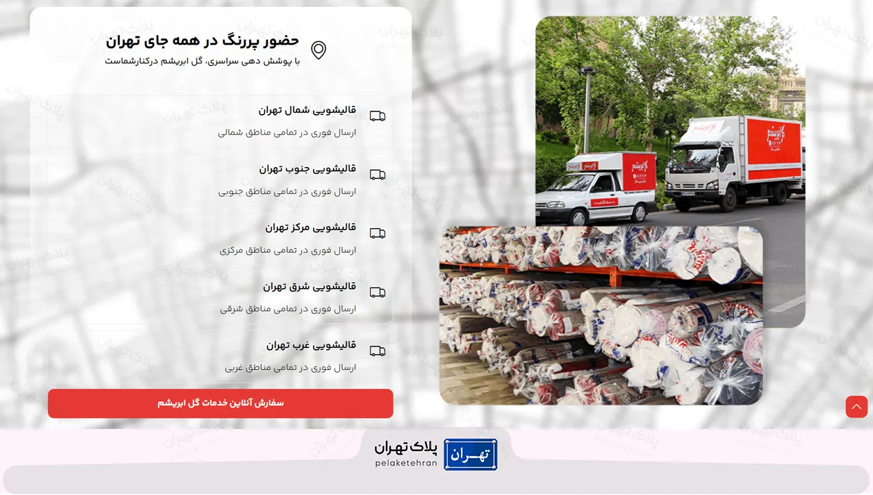 قالیشویی گل ابریشم